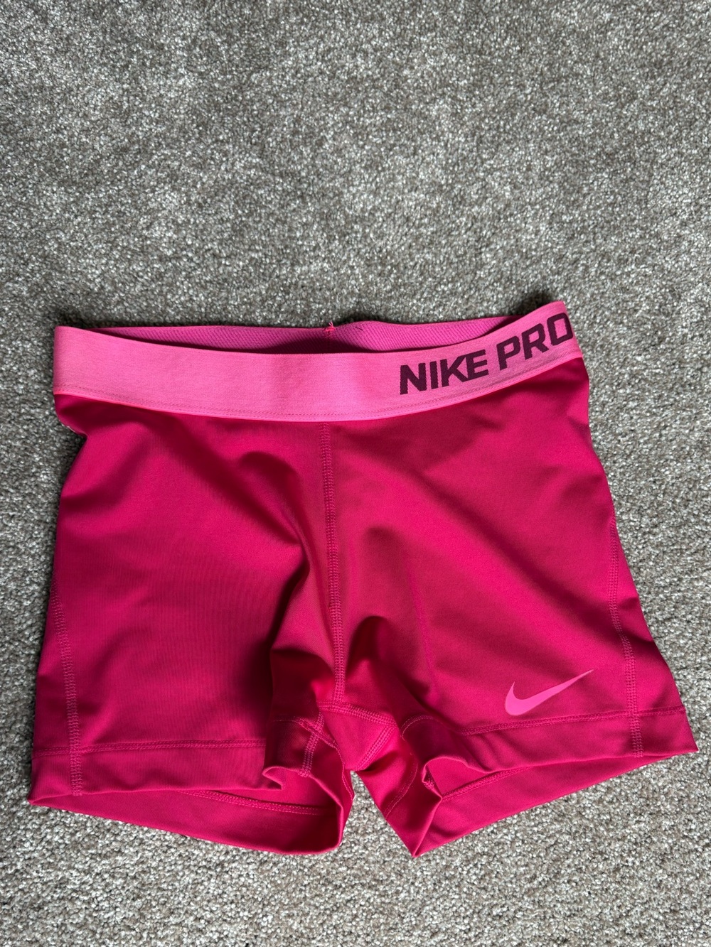 Nike Women's Hot Pink Pro Compression Bike Shorts - Picture 2 of 4